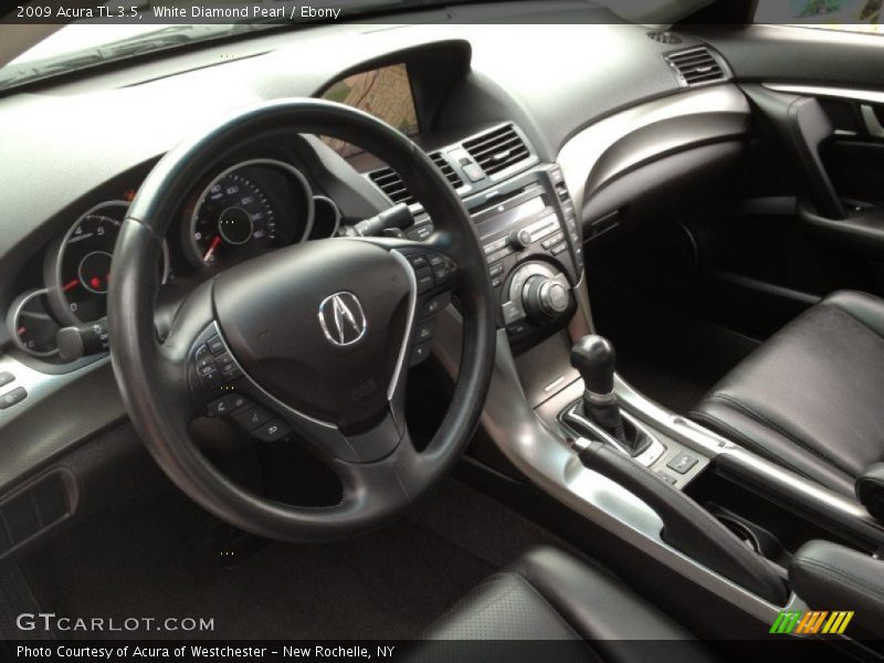 White Diamond Pearl / Ebony 2009 Acura TL 3.5