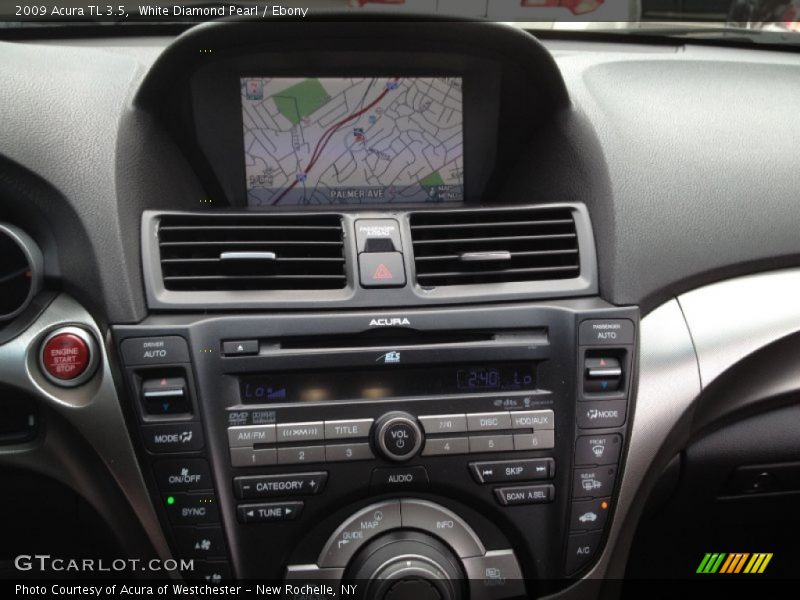 White Diamond Pearl / Ebony 2009 Acura TL 3.5
