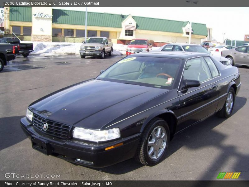 Sable Black / Oatmeal 2000 Cadillac Eldorado ETC