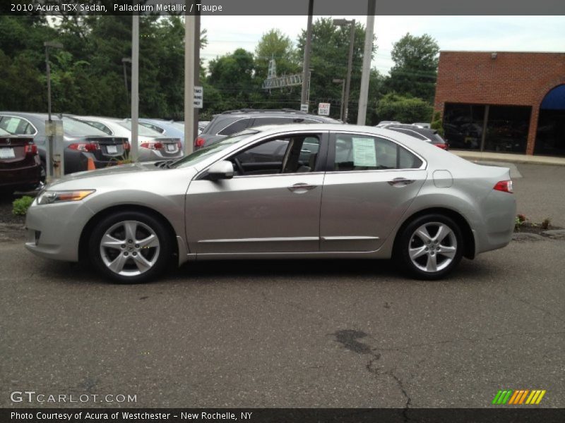 Palladium Metallic / Taupe 2010 Acura TSX Sedan