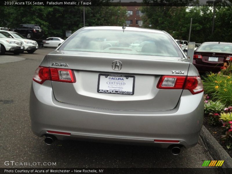 Palladium Metallic / Taupe 2010 Acura TSX Sedan