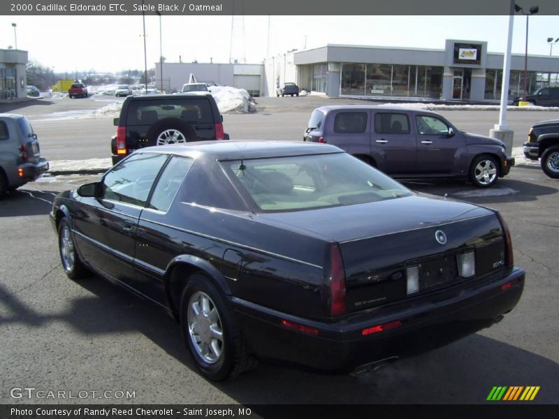 Sable Black / Oatmeal 2000 Cadillac Eldorado ETC