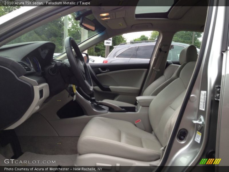 Palladium Metallic / Taupe 2010 Acura TSX Sedan