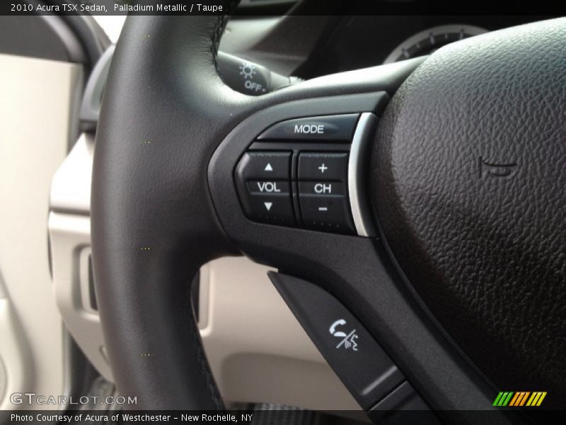 Palladium Metallic / Taupe 2010 Acura TSX Sedan