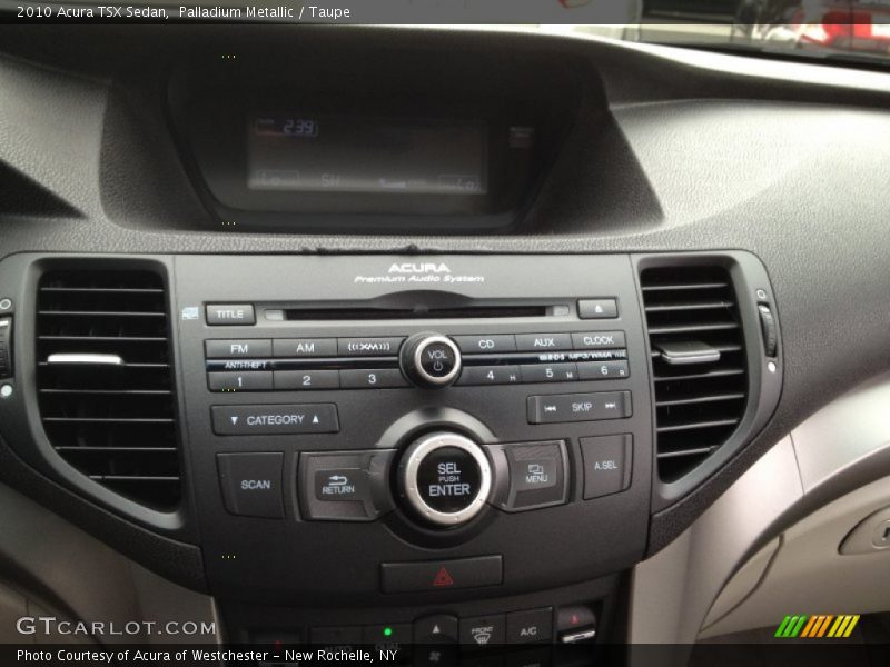 Palladium Metallic / Taupe 2010 Acura TSX Sedan