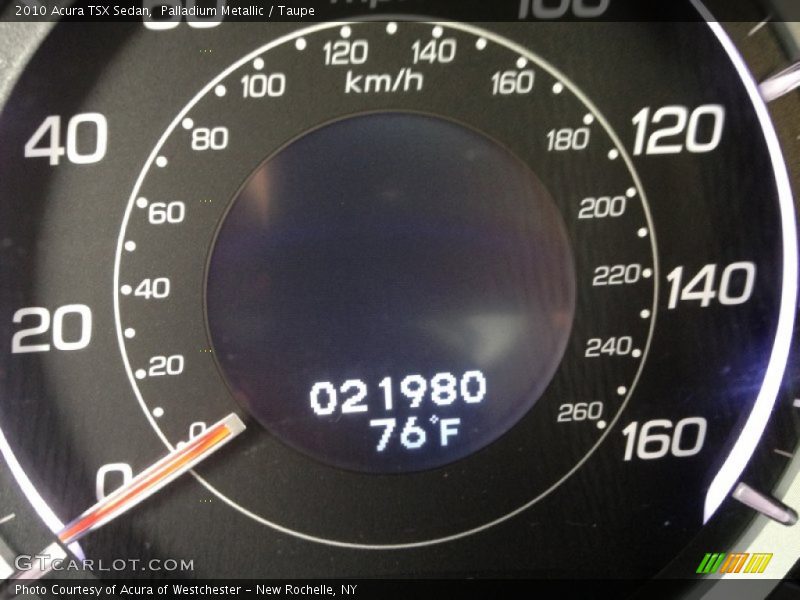 Palladium Metallic / Taupe 2010 Acura TSX Sedan