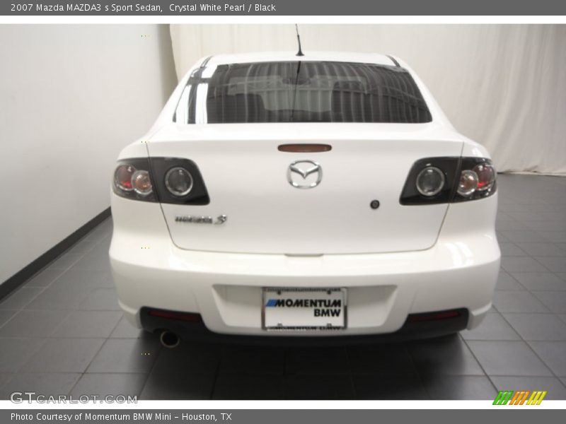 Crystal White Pearl / Black 2007 Mazda MAZDA3 s Sport Sedan
