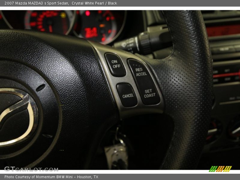 Crystal White Pearl / Black 2007 Mazda MAZDA3 s Sport Sedan