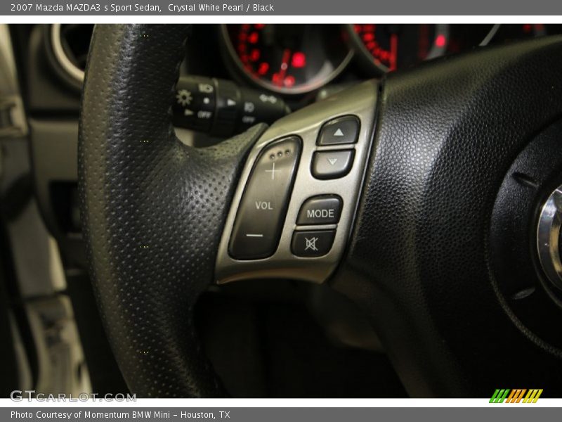 Crystal White Pearl / Black 2007 Mazda MAZDA3 s Sport Sedan