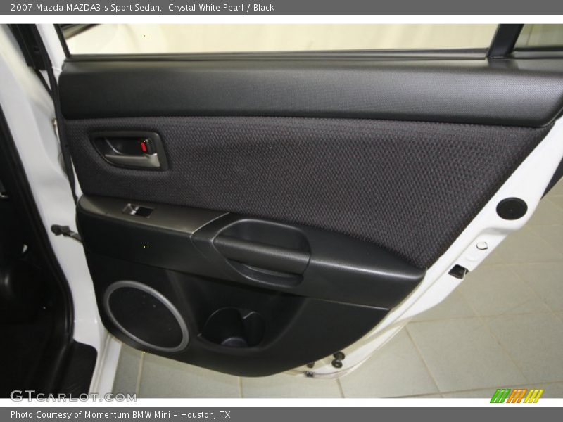 Crystal White Pearl / Black 2007 Mazda MAZDA3 s Sport Sedan
