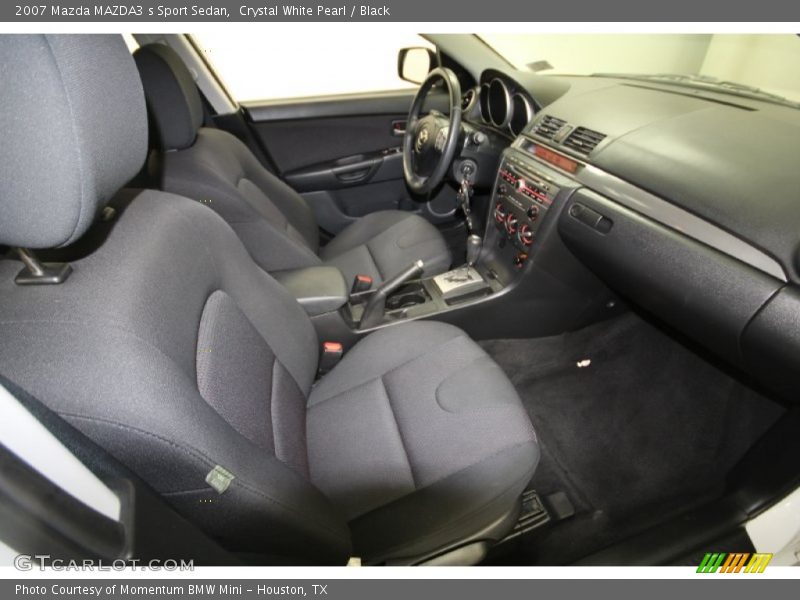 Crystal White Pearl / Black 2007 Mazda MAZDA3 s Sport Sedan