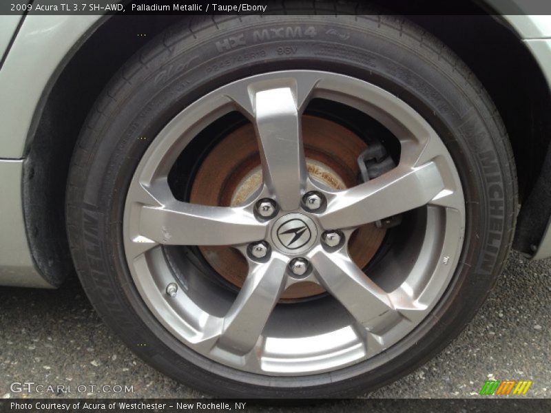 Palladium Metallic / Taupe/Ebony 2009 Acura TL 3.7 SH-AWD