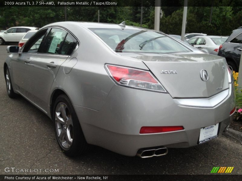 Palladium Metallic / Taupe/Ebony 2009 Acura TL 3.7 SH-AWD
