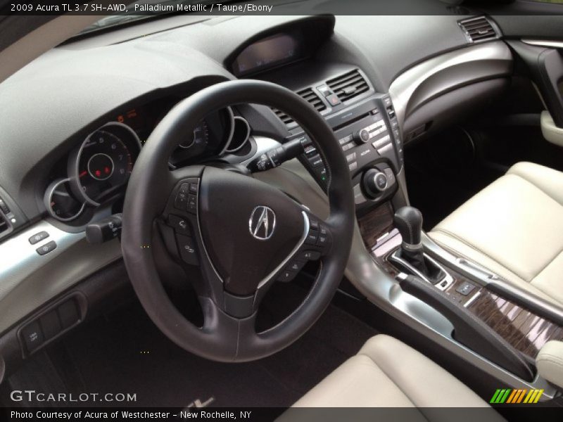 Palladium Metallic / Taupe/Ebony 2009 Acura TL 3.7 SH-AWD