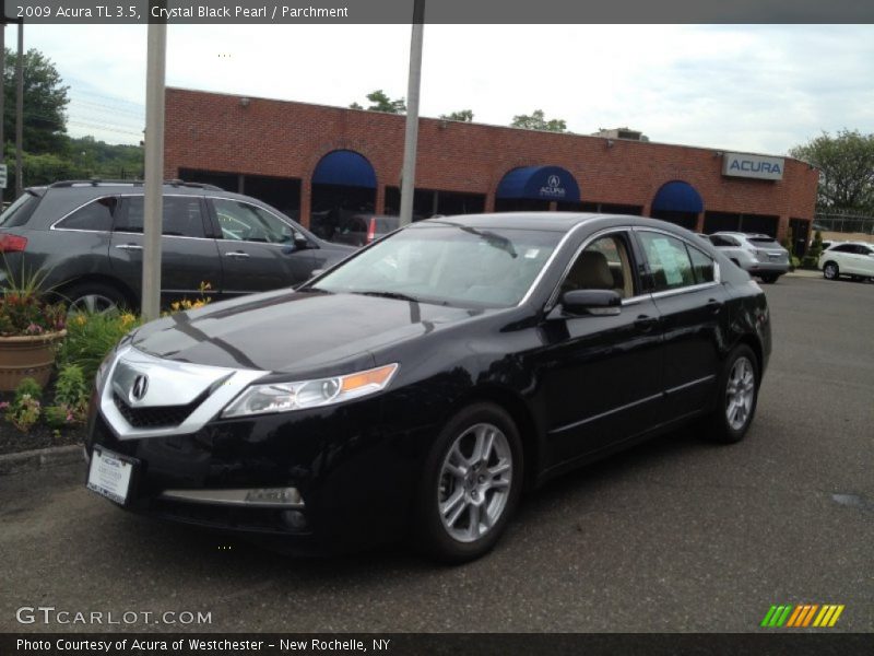 Crystal Black Pearl / Parchment 2009 Acura TL 3.5