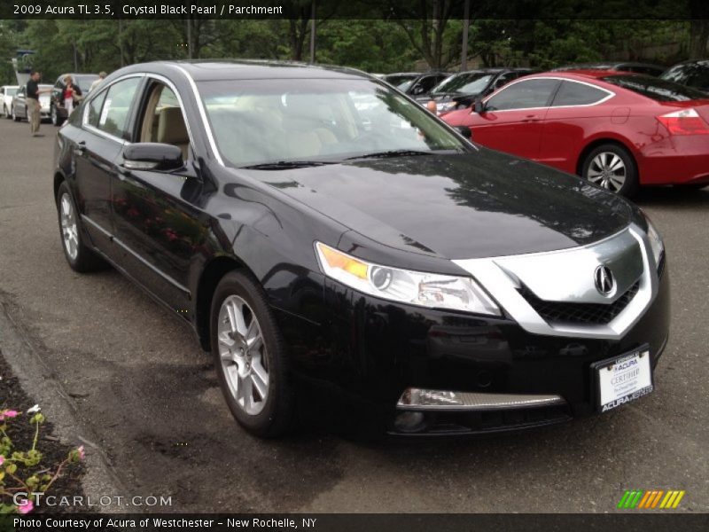 Crystal Black Pearl / Parchment 2009 Acura TL 3.5
