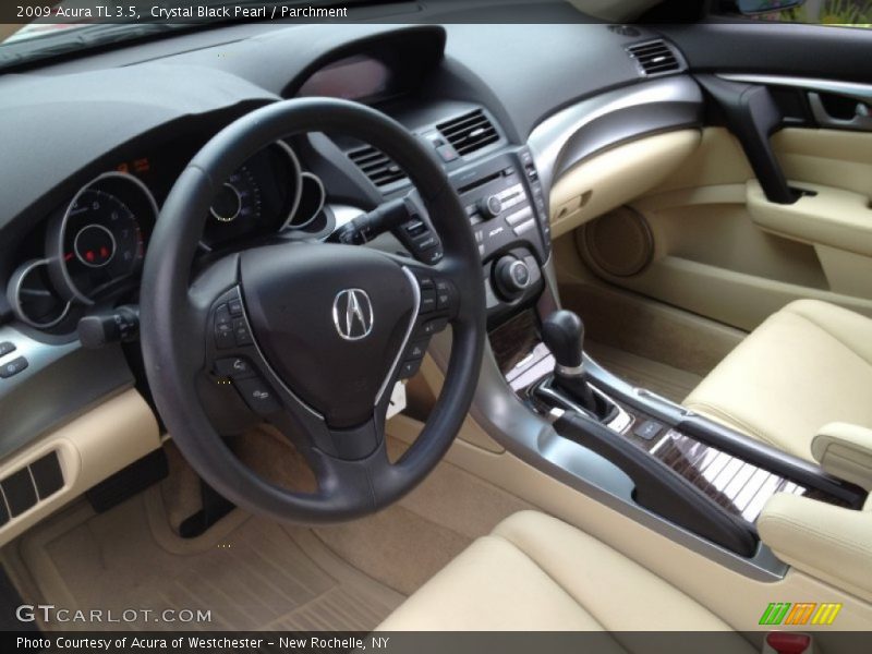 Crystal Black Pearl / Parchment 2009 Acura TL 3.5