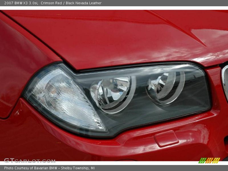 Crimson Red / Black Nevada Leather 2007 BMW X3 3.0si