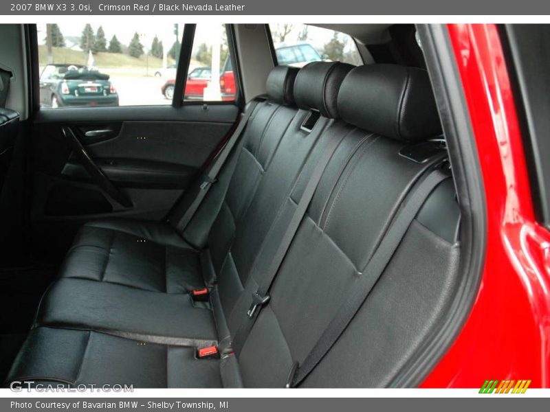 Crimson Red / Black Nevada Leather 2007 BMW X3 3.0si