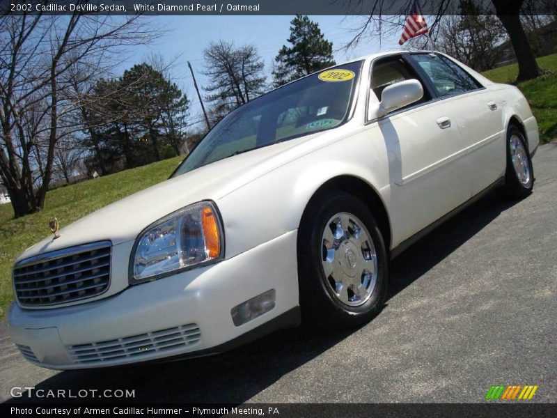 White Diamond Pearl / Oatmeal 2002 Cadillac DeVille Sedan