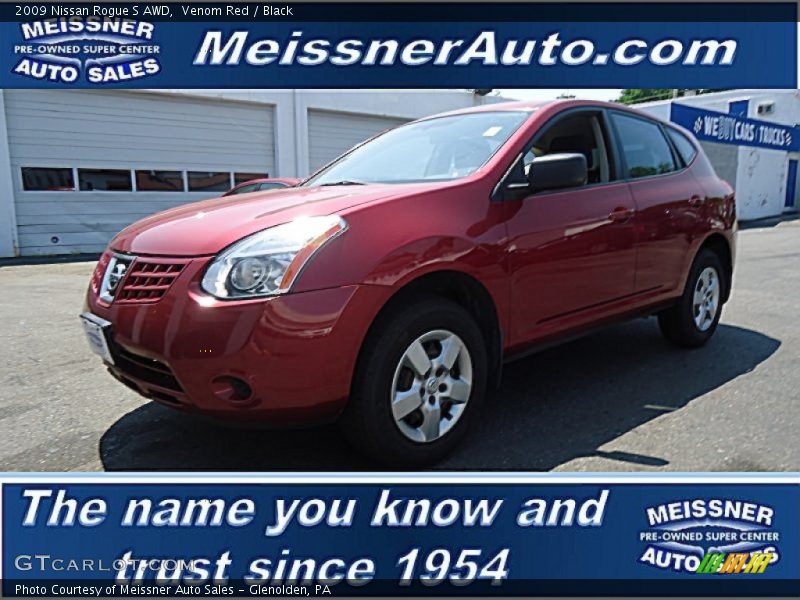 Venom Red / Black 2009 Nissan Rogue S AWD