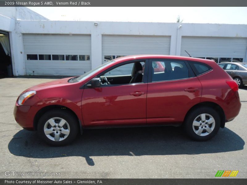 Venom Red / Black 2009 Nissan Rogue S AWD