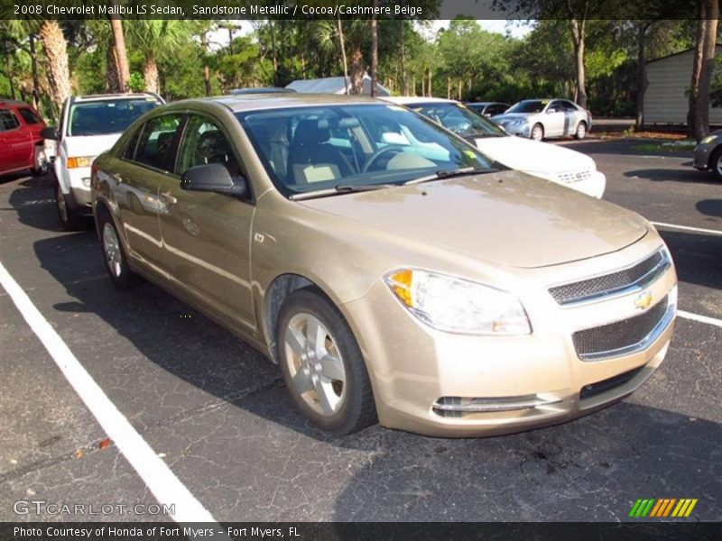 Sandstone Metallic / Cocoa/Cashmere Beige 2008 Chevrolet Malibu LS Sedan