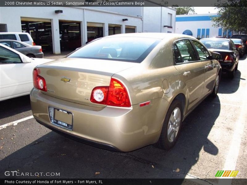 Sandstone Metallic / Cocoa/Cashmere Beige 2008 Chevrolet Malibu LS Sedan