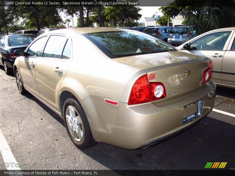 Sandstone Metallic / Cocoa/Cashmere Beige 2008 Chevrolet Malibu LS Sedan