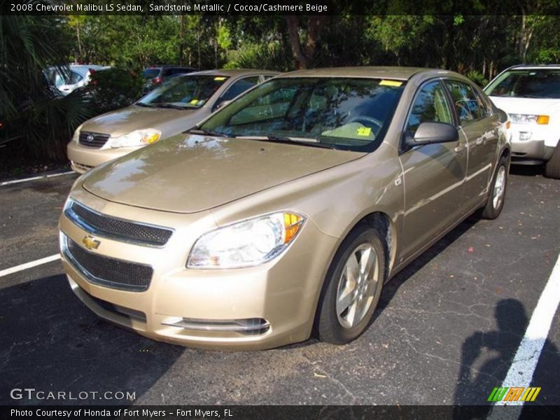 Sandstone Metallic / Cocoa/Cashmere Beige 2008 Chevrolet Malibu LS Sedan