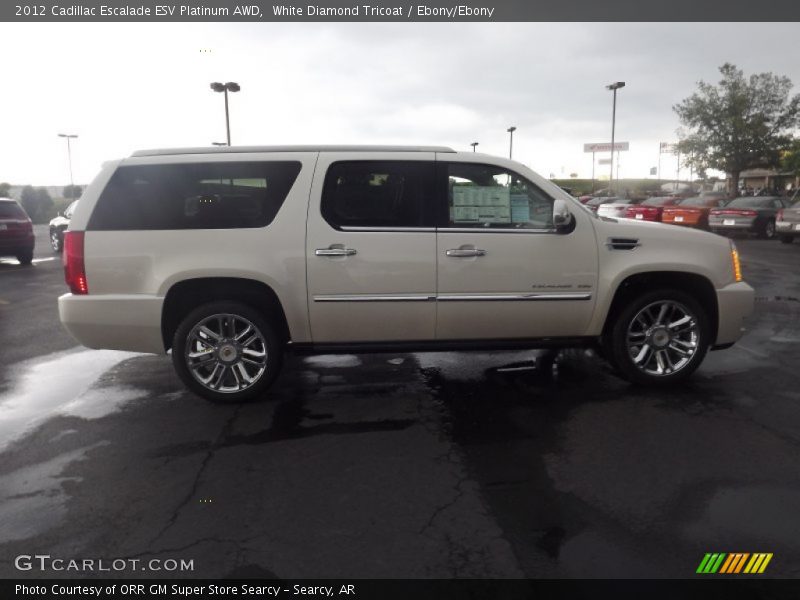 White Diamond Tricoat / Ebony/Ebony 2012 Cadillac Escalade ESV Platinum AWD