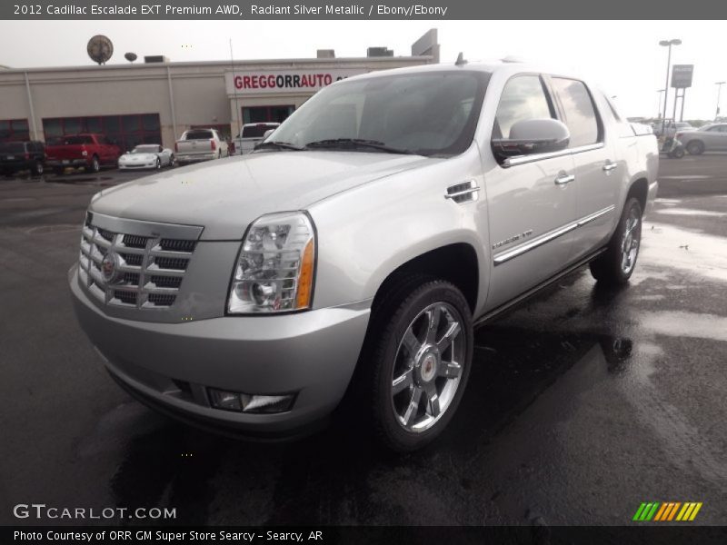 Radiant Silver Metallic / Ebony/Ebony 2012 Cadillac Escalade EXT Premium AWD