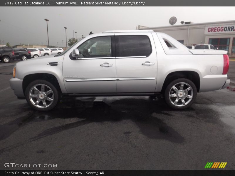 Radiant Silver Metallic / Ebony/Ebony 2012 Cadillac Escalade EXT Premium AWD