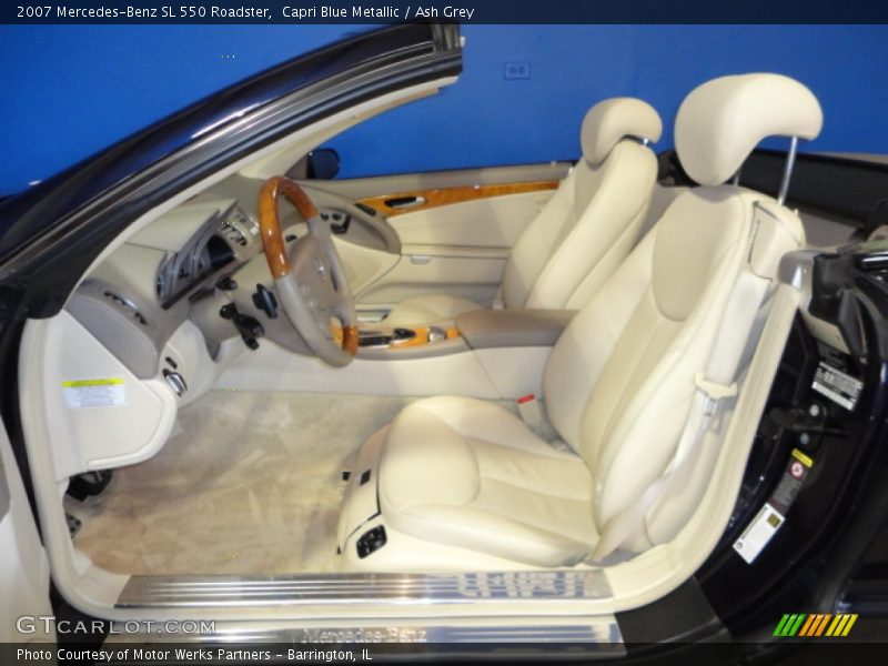 Capri Blue Metallic / Ash Grey 2007 Mercedes-Benz SL 550 Roadster