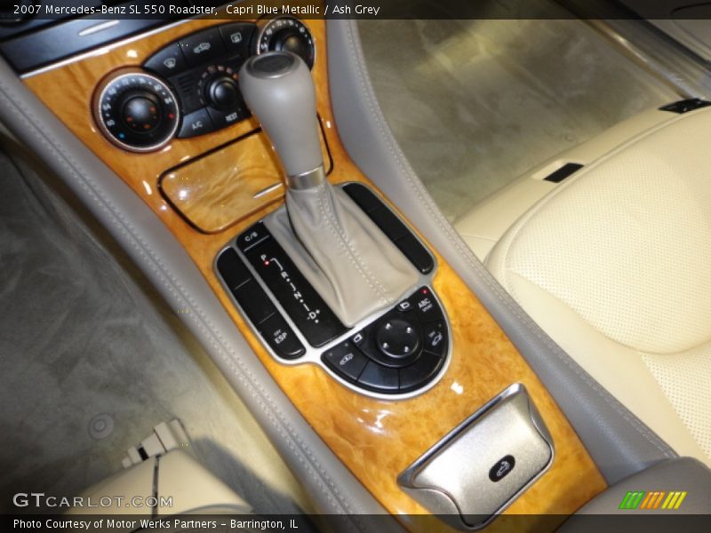 Capri Blue Metallic / Ash Grey 2007 Mercedes-Benz SL 550 Roadster