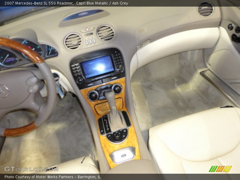 Capri Blue Metallic / Ash Grey 2007 Mercedes-Benz SL 550 Roadster