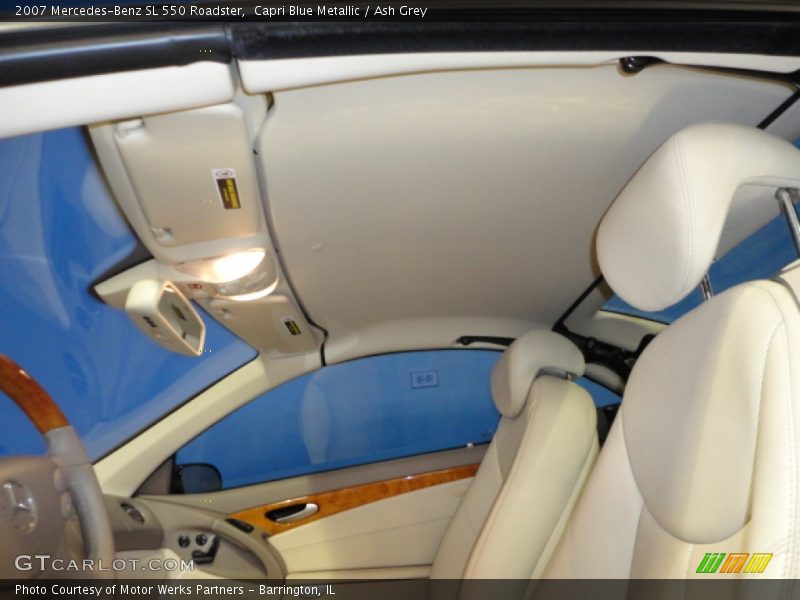 Capri Blue Metallic / Ash Grey 2007 Mercedes-Benz SL 550 Roadster