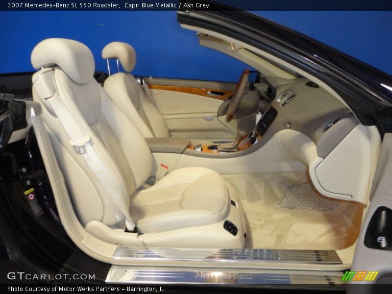 Capri Blue Metallic / Ash Grey 2007 Mercedes-Benz SL 550 Roadster