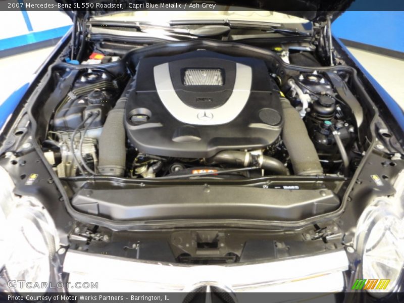 Capri Blue Metallic / Ash Grey 2007 Mercedes-Benz SL 550 Roadster