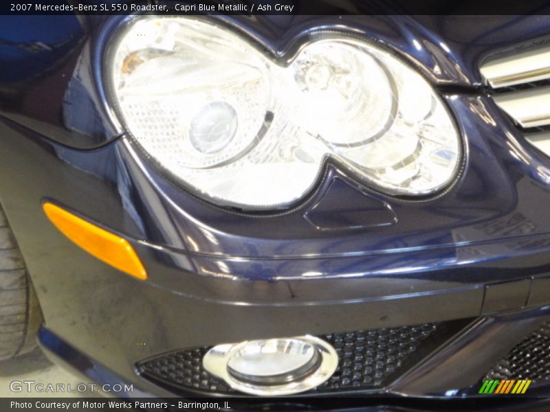 Capri Blue Metallic / Ash Grey 2007 Mercedes-Benz SL 550 Roadster