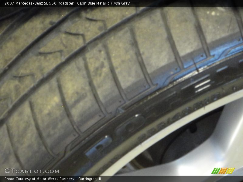 Capri Blue Metallic / Ash Grey 2007 Mercedes-Benz SL 550 Roadster
