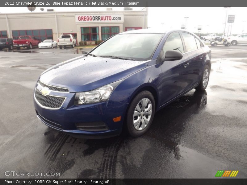 Blue Topaz Metallic / Jet Black/Medium Titanium 2012 Chevrolet Cruze LS