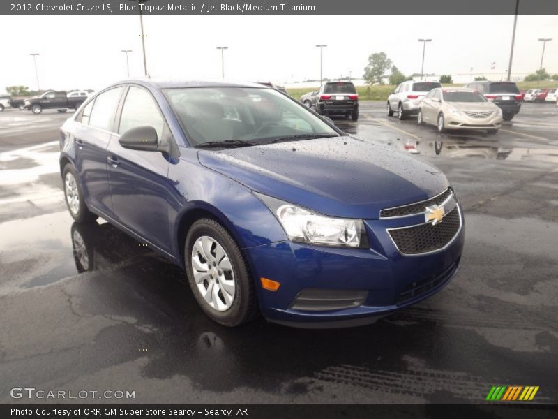 Blue Topaz Metallic / Jet Black/Medium Titanium 2012 Chevrolet Cruze LS