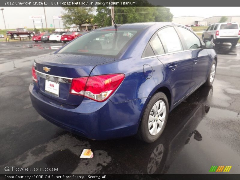 Blue Topaz Metallic / Jet Black/Medium Titanium 2012 Chevrolet Cruze LS