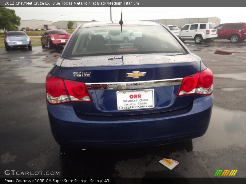 Blue Topaz Metallic / Jet Black/Medium Titanium 2012 Chevrolet Cruze LS