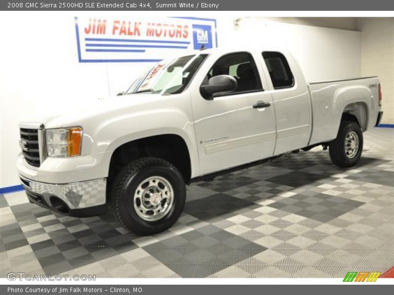 Summit White / Ebony 2008 GMC Sierra 2500HD SLE Extended Cab 4x4