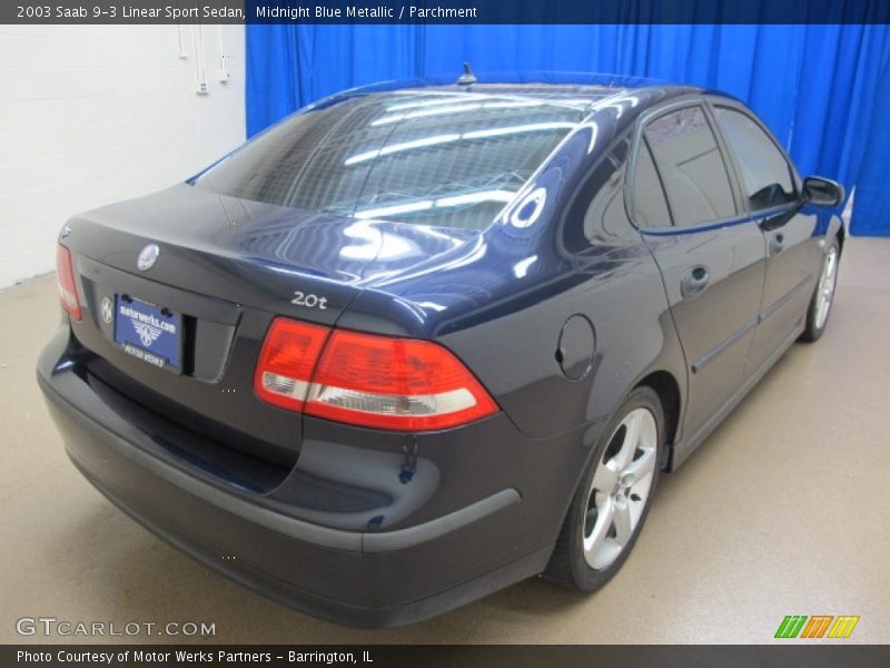 Midnight Blue Metallic / Parchment 2003 Saab 9-3 Linear Sport Sedan