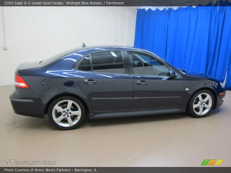 Midnight Blue Metallic / Parchment 2003 Saab 9-3 Linear Sport Sedan