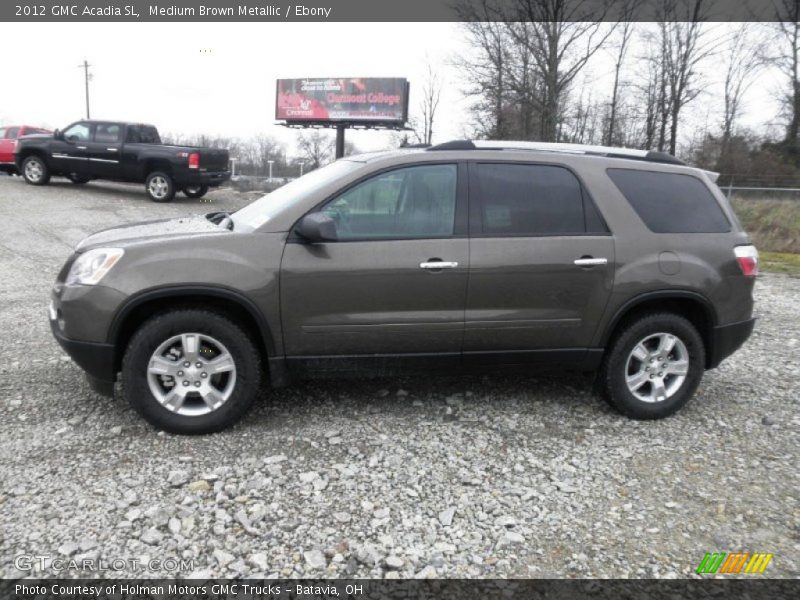 Medium Brown Metallic / Ebony 2012 GMC Acadia SL