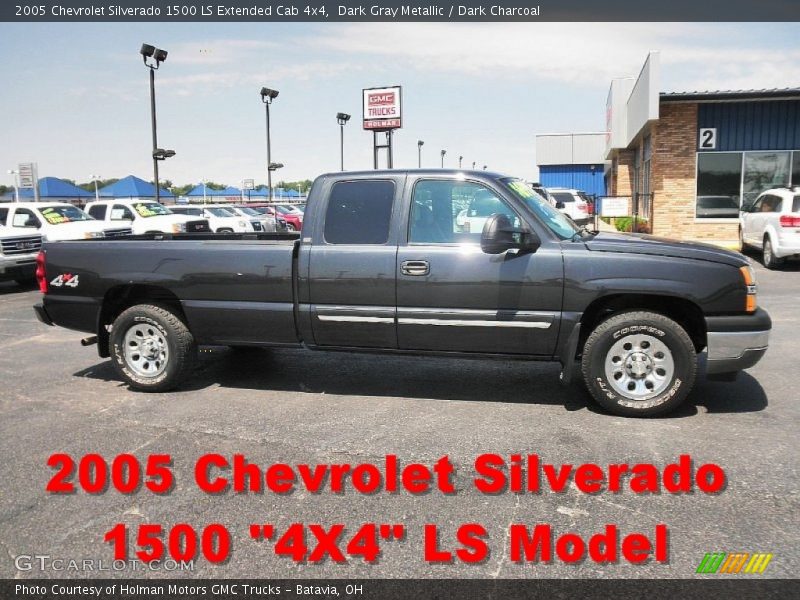 Dark Gray Metallic / Dark Charcoal 2005 Chevrolet Silverado 1500 LS Extended Cab 4x4